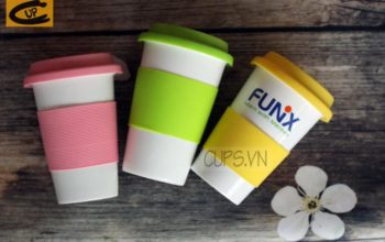 SILICONE BAND CERAMIC CUP can print logo on it to be gift