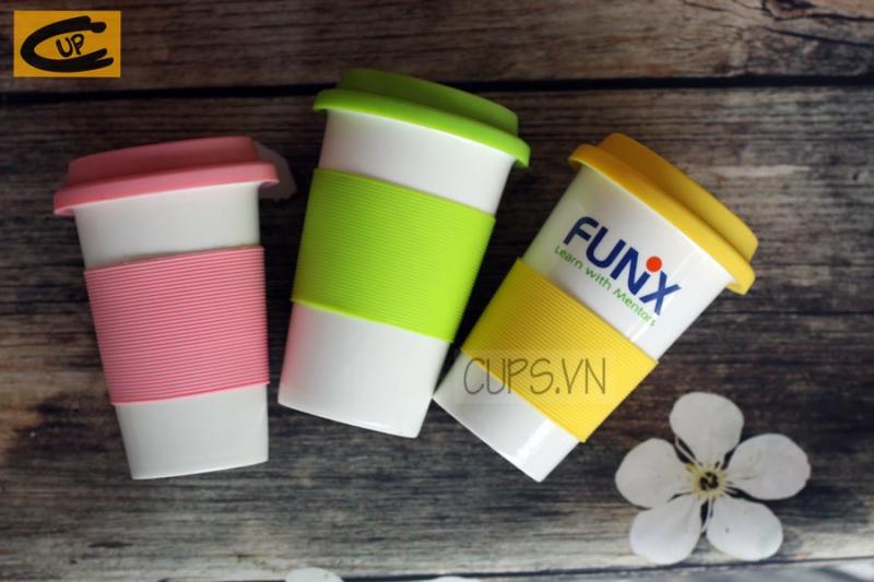 SILICONE BAND CERAMIC CUP can print logo on it to be gift