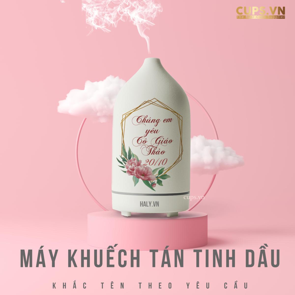 Máy xông tinh dầu in lời chúc tặng thầy cô