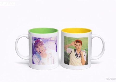 Ly sứ lòng màu in chuyển nhiệt, thiết kế nổi bật và in hình sắc nét