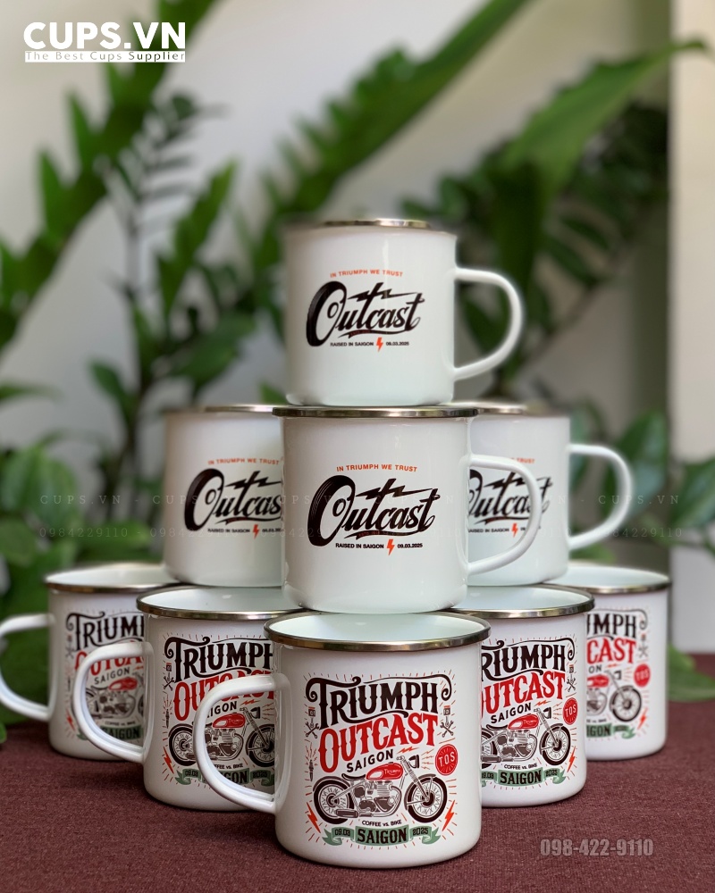Custom Enamel Mugs with Logo for Businesses – Durable Branded Drinkware