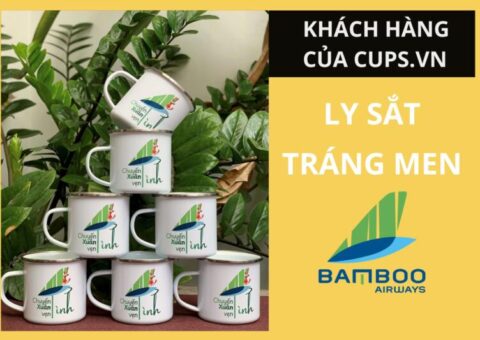 Ca Sắt Tráng Men In Logo Bamboo Airways – Sản Xuất Tại Cups.vn