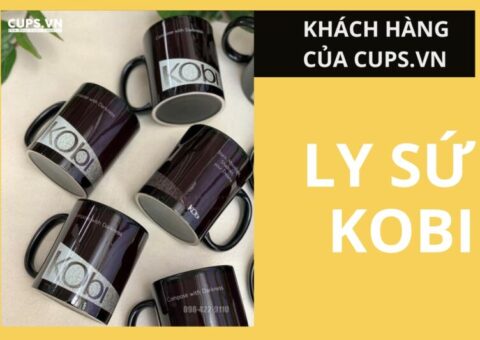 Cups Sản Xuất Ly Sứ Cho Kobi Lighting Studio – In Logo Theo Yêu Cầu