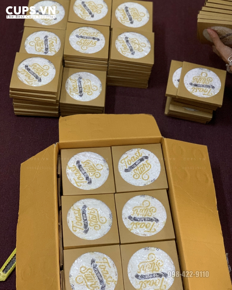 Đế Lót Ly Ceramic in Logo Nam Long được đóng gói đúng tiêu chuẩn đảm bảo không bể vỡ khi vận chuyển xa