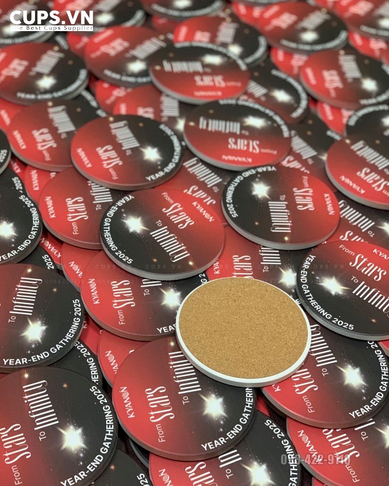 Đế Lót Ly In Logo Làm Quà Tặng Cuối Năm Ý Nghĩa