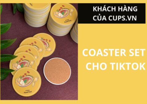 Coaster Set Cho TikTok Food – Thiết Kế In Logo Theo Yêu Cầu
