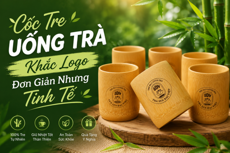 Nội dung giới thiệu các đơn hàng cốc tre uống trà được sản xuất và khắc logo theo yêu cầu tại Cups.vn. Thiết kế đơn giản nhưng sang trọng, phù hợp làm quà tặng doanh nghiệp, quà tặng khách hàng, đối tác, sự kiện và các chương trình quảng bá thương hiệu. Cốc tre tự nhiên kết hợp logo khắc laser tạo nên sản phẩm vừa hữu dụng, vừa thể hiện hình ảnh thương hiệu theo hướng thân thiện với môi trường.